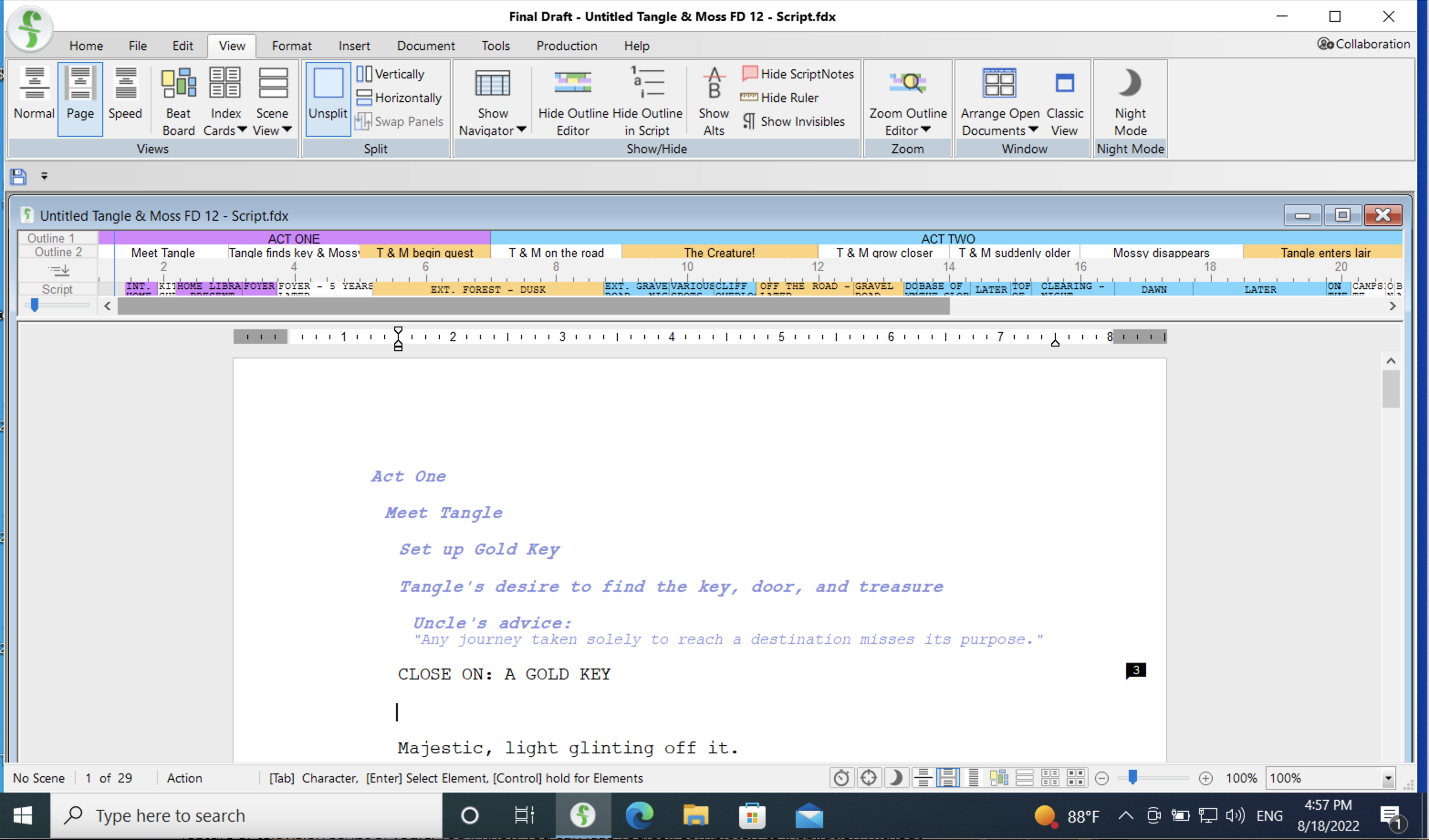 Final Draft Save Feature - PC