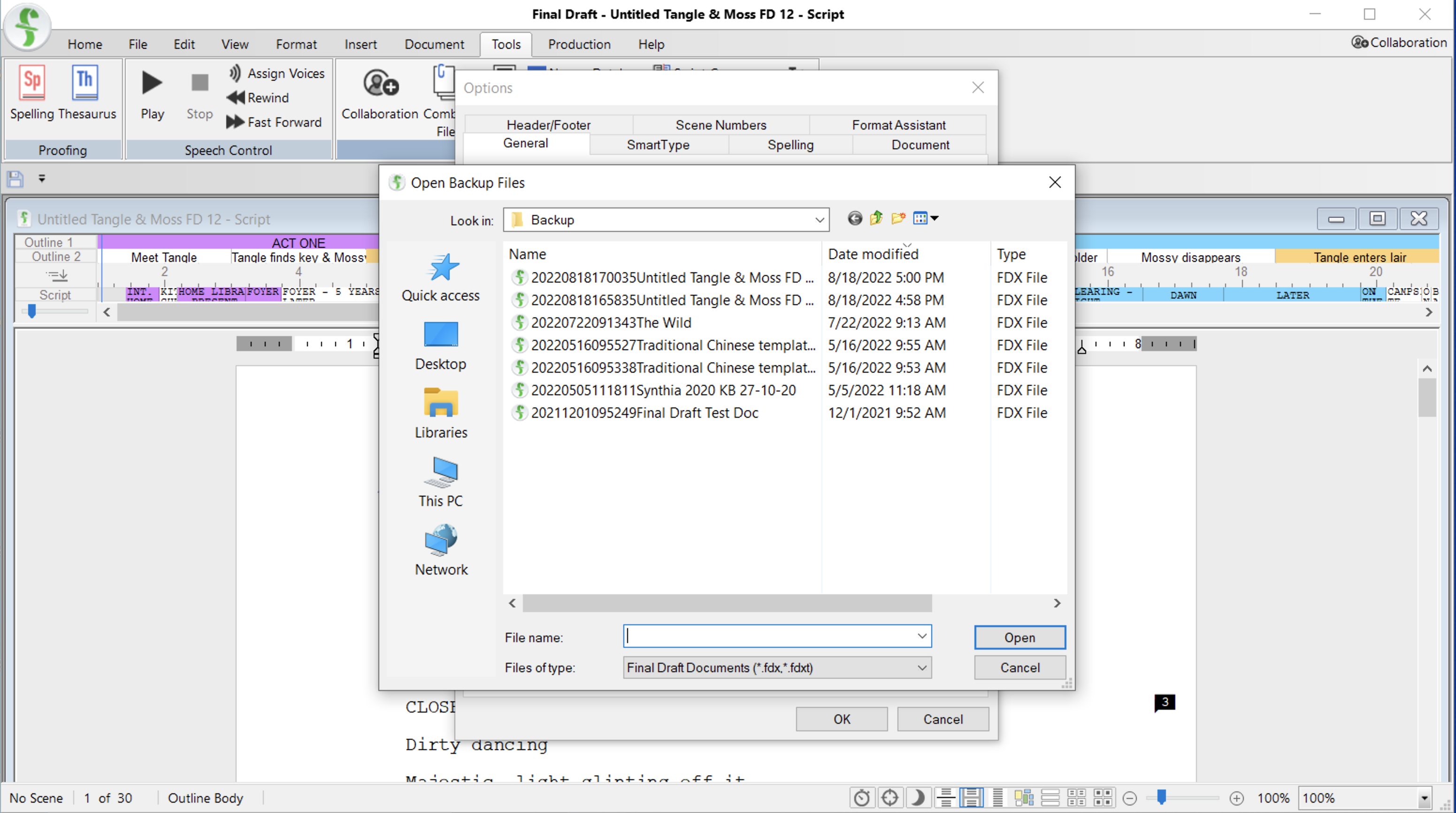 Final Draft Backup Folder - PC