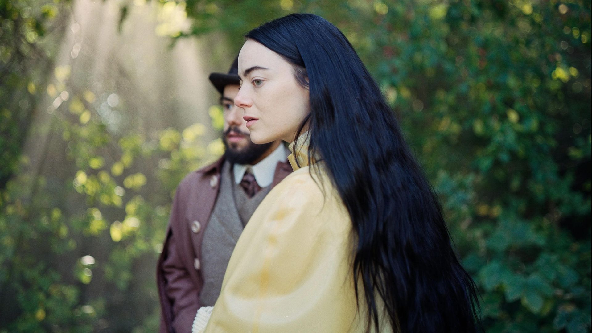 Emma Stone as Bella Baxter standing in the woods in 'Poor Things,' 7 Great Oscar Nominated Scripts You Should Read