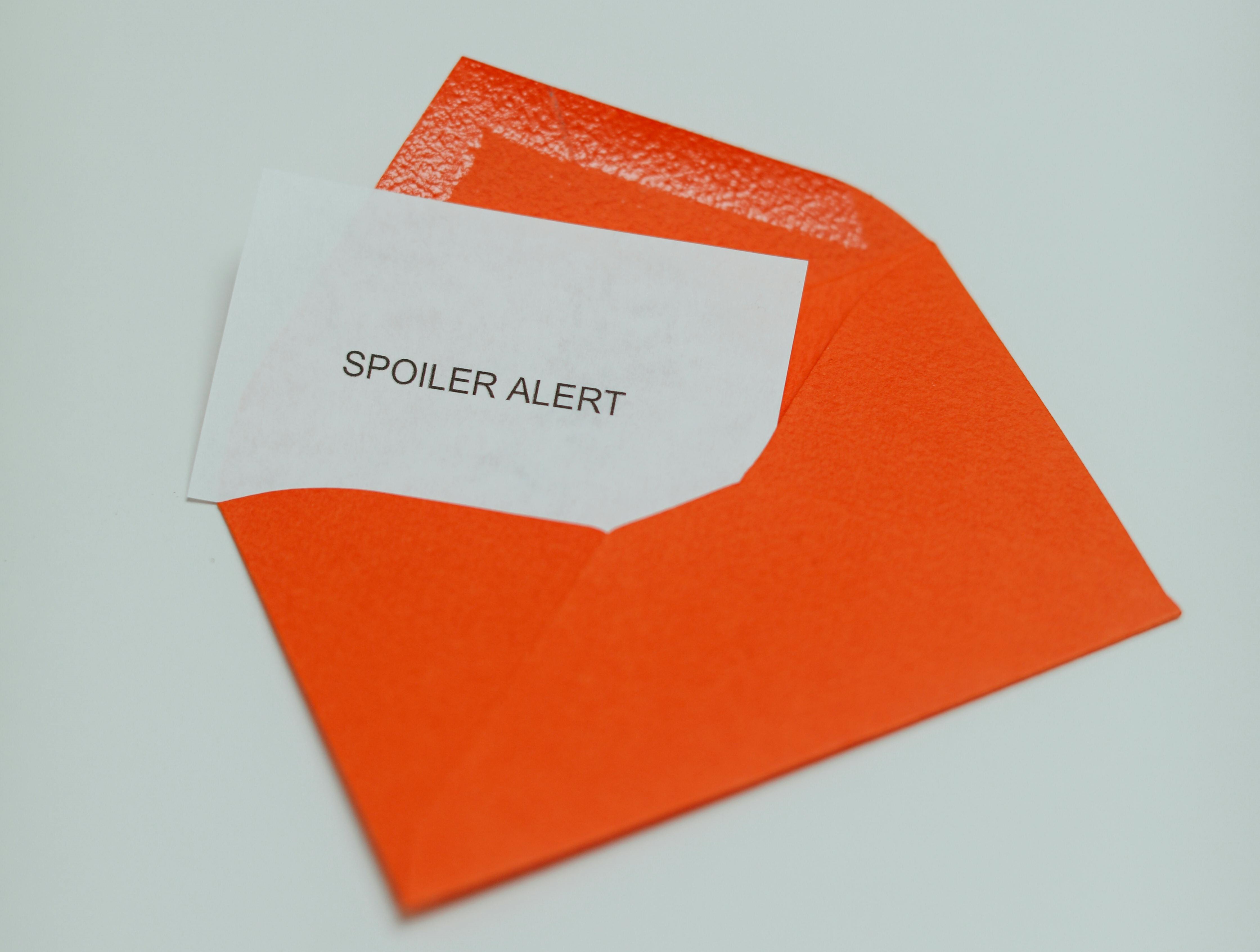 Big Break's Crash Course on Writing Loglines for Your Script_Spoiler alert note coming out of envelope