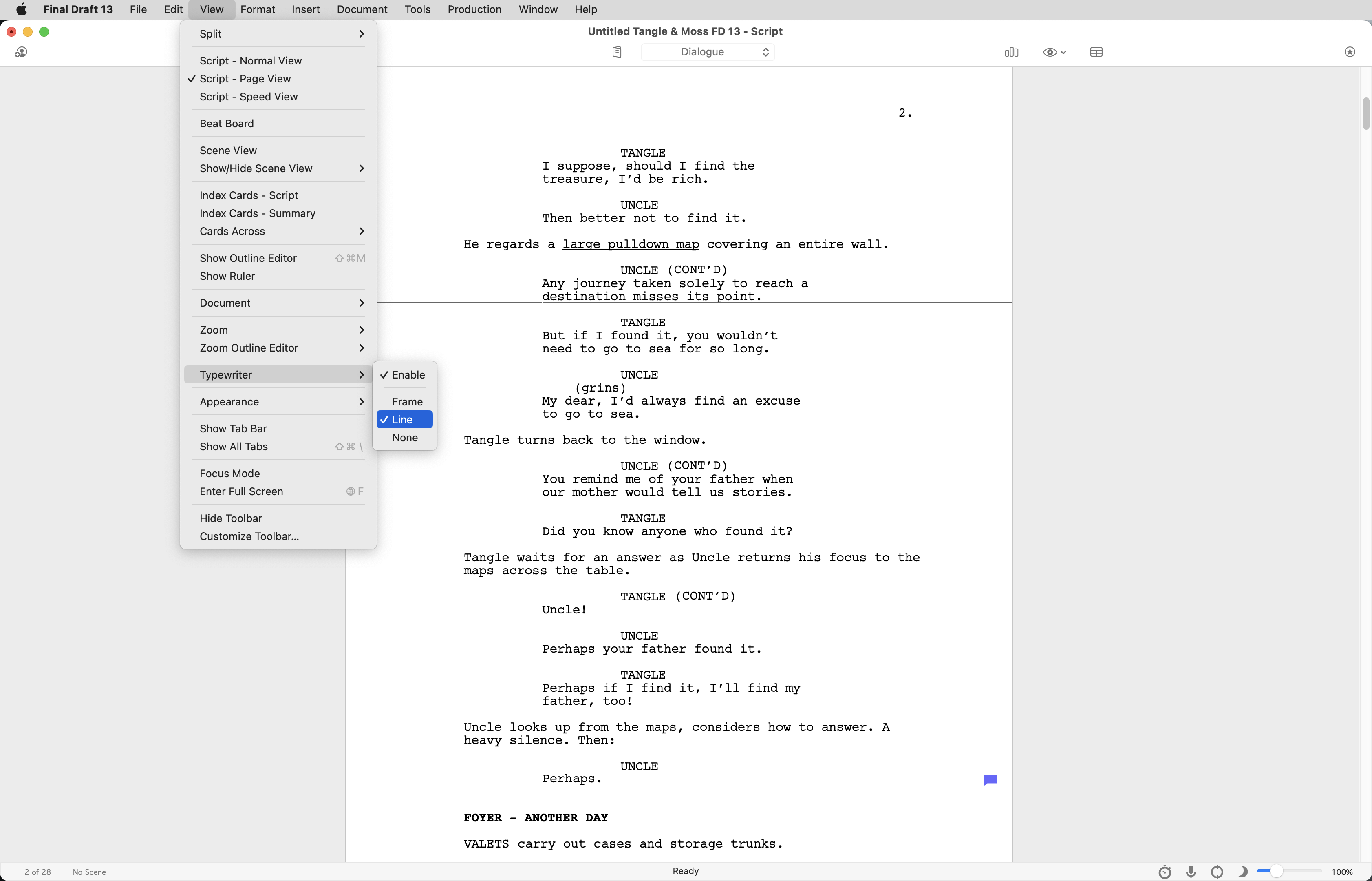 TypewriterMode